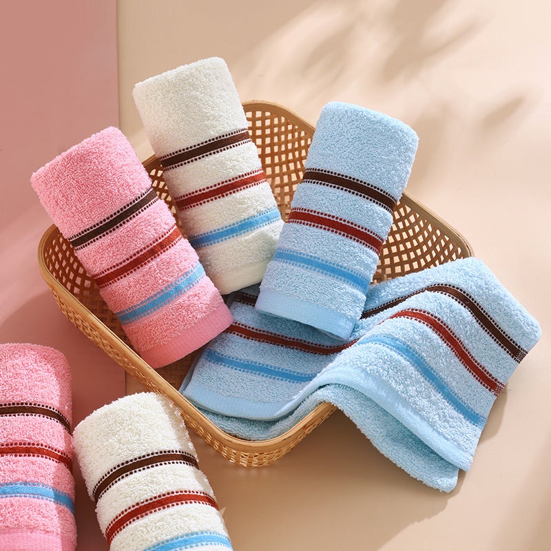 general Feifei Plaid Cotton Towel Soft Absorbent Hand Towel for Adults - Image 4