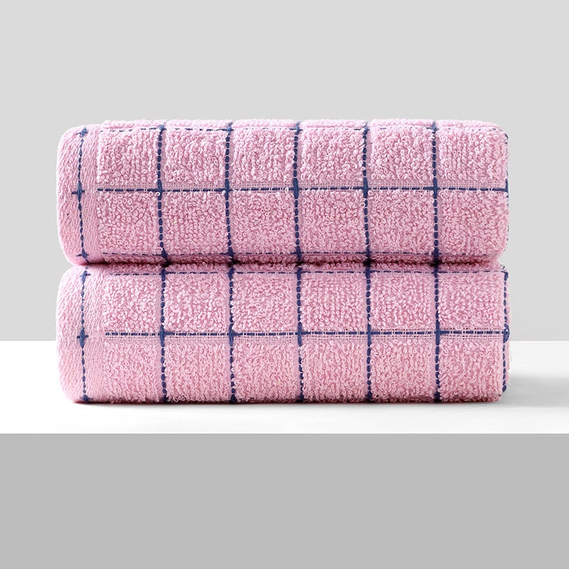 general Feifei Plaid Cotton Towel Soft Absorbent Hand Towel for Adults - Image 1