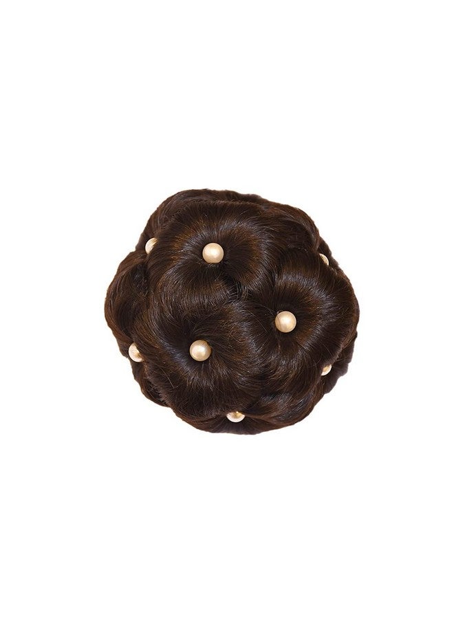 Chanderkash Natural Looking Artificial Juda/Bun For Party Marriage Functions Pearl Panja Synthetic 7 in For Girls And Women|Puff Juda Bun Shaper |Messy Bun Scrunchie - Image 1