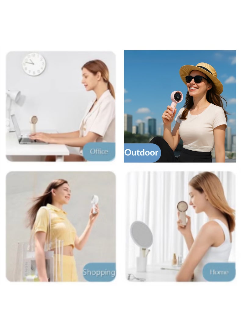 هوكو مروحة توربو محمولة من هوكو مزودة بشاشة رقمية - تبريد حتى 13 ساعة كحد أقصى، بطارية قابلة لإعادة الشحن عبر USB بسعة 2400 مللي أمبير/ساعة، 5 سرعات، حجم الجيب مناسب للسفر والأنشطة الخارجية والمنزل والمكتب | وردي - Image 3