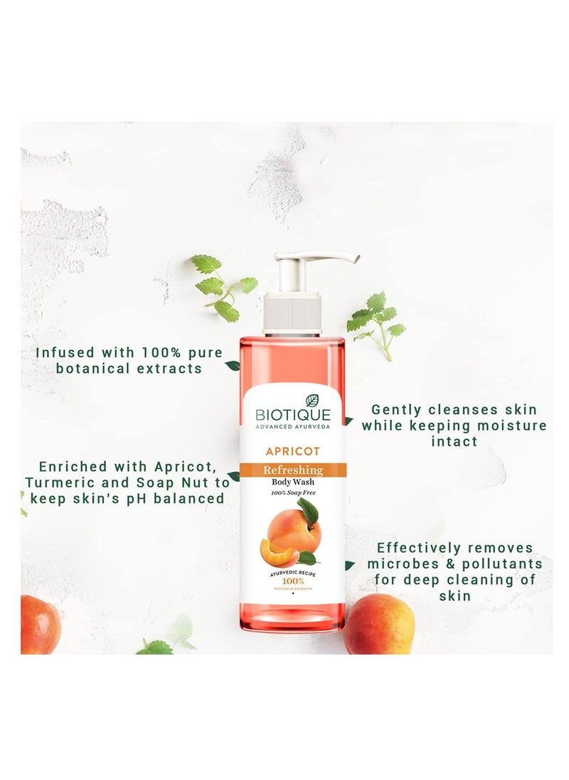 Biotique Biotique Bio Apricot Refreshing Body Wash Keeps Skin Fresh and Clean  Brightens Skin and Reducing Dark Spots 100% Botanical Extracts Suitable for All Skin Types 200ml  - Image 3