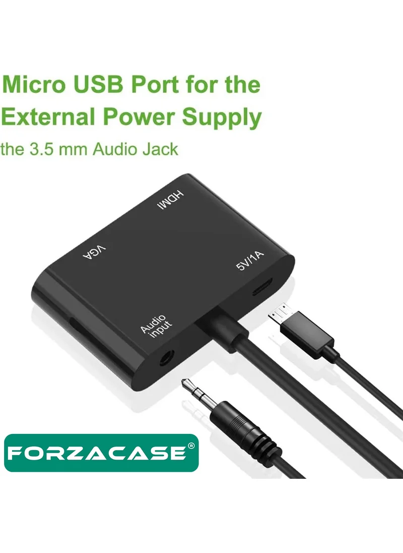 Forzacase 4in1 HDMI To VGA Adapter Type C Aux Conversion Adapter - FC504