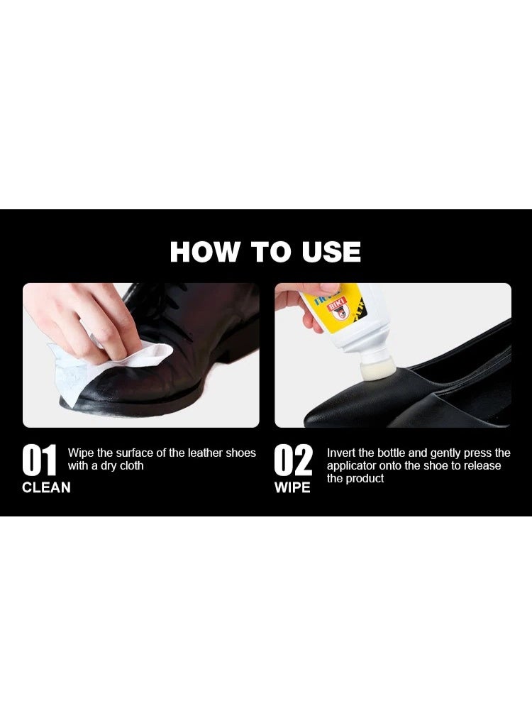 Biki Liquid Shoe Polish Leather Special Quick Shine Brown 75 ML - Image 4