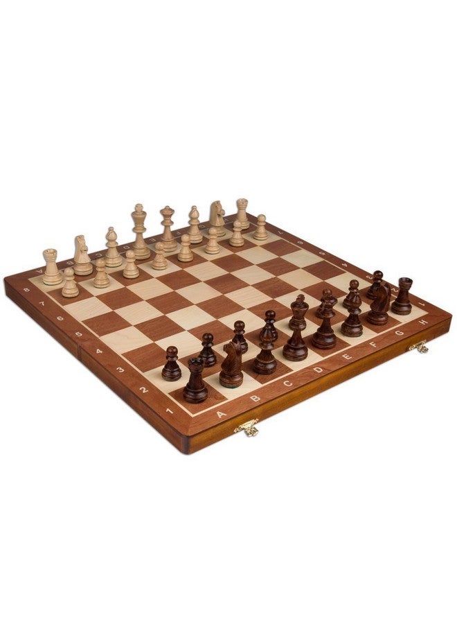 Wegiel Handmade European Professional Tournament Chess Set With Wood Case - Hand Carved Wood Chess Pieces & Storage Box To Store All The Piece - Image 1
