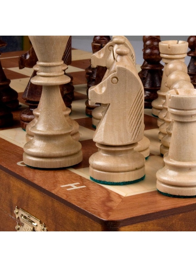 Wegiel Handmade European Professional Tournament Chess Set With Wood Case - Hand Carved Wood Chess Pieces & Storage Box To Store All The Piece - Image 3