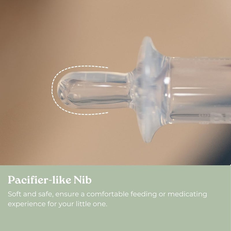 haakaa هاكا سكويسي دوز موزع سائل سيليكون 8 مل حقنة تغذية متعددة الاستخدامات للأطفال موزع دواء سائل جرعات دقيقة لأدوية الأطفال من 0 شهر - Image 3