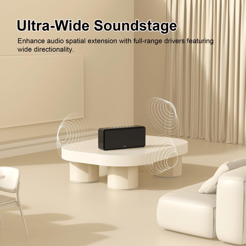 DOSS SoundBox XL Bluetooth Speaker with Subwoofer, 32W Loud Sound, Booming Bass, Dual DSP Technologies, 10H Playtime, TWS, 2.1 Audio Channel, Ideal Christmas & White Elephant Gift for Men, Women-Black - Image 5
