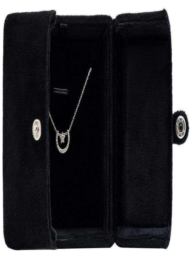 Giftop Velvet Necklace Pendant Gift Box Jewelry Display Storage Case (Black) - Image 1