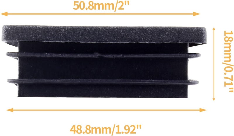 Uenhoy 30 Pcs 2" Square Plastic Plugs Insert End Caps Black Tubing End Caps for Square Tube, Chair Legs, Fence - Image 3
