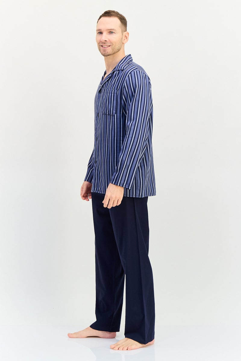 English Laundry Men 2 Pieces Stripe Top And Pants Pyjama Set, Multicolor - Image 4