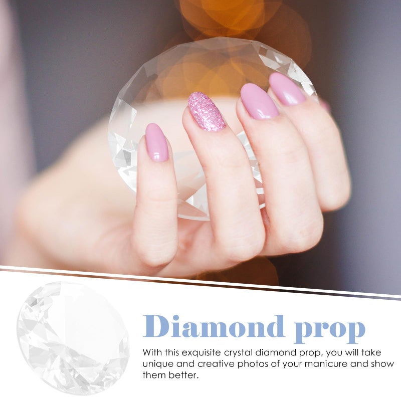 Iridescent Crystal Diamond Photo Props 80mm for Wedding Studio - Image 4