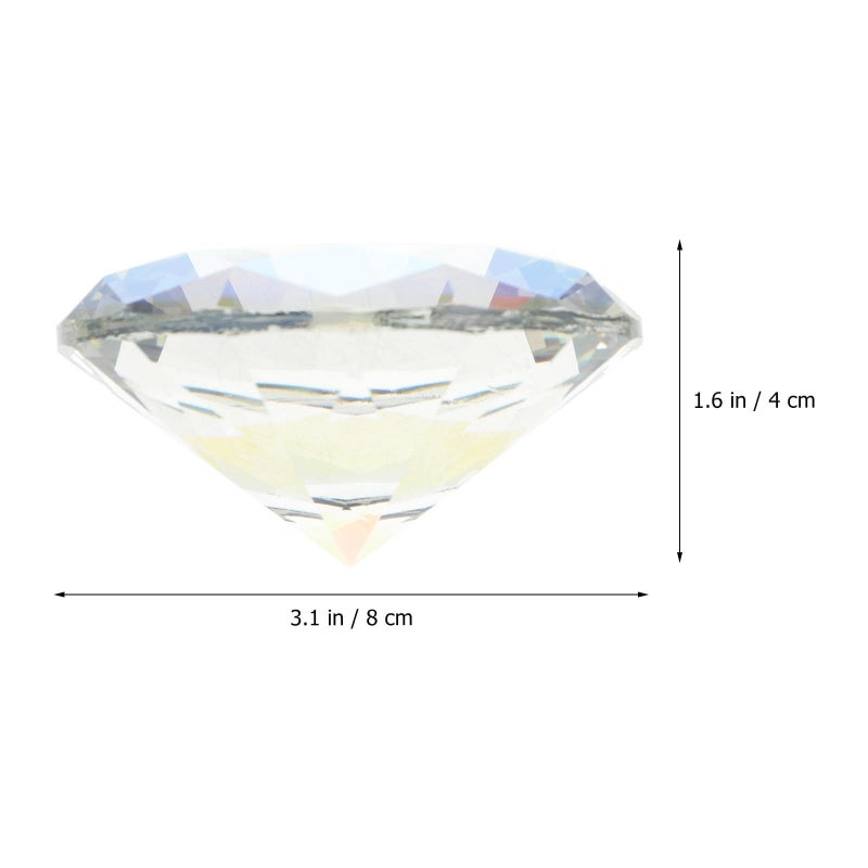 Iridescent Crystal Diamond Photo Props 80mm for Wedding Studio - Image 3