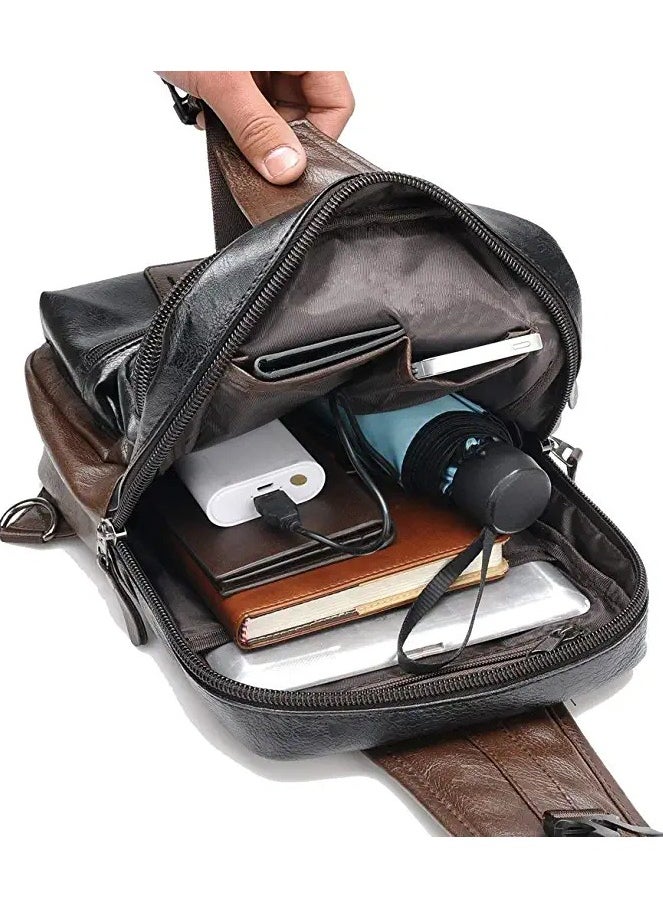 Skycare - Skycare Large Capacity Sling Crossbody Bag Shoulder Backpack for Men Chest Bags Casual Daypack for Business Travel Cycling - Image 1