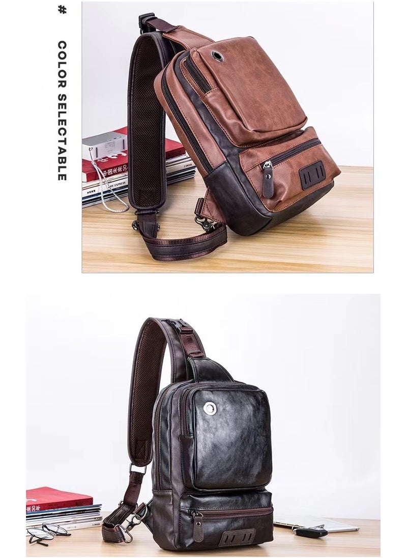 Skycare - Skycare Large Capacity Sling Crossbody Bag Shoulder Backpack for Men Chest Bags Casual Daypack for Business Travel Cycling - Image 1