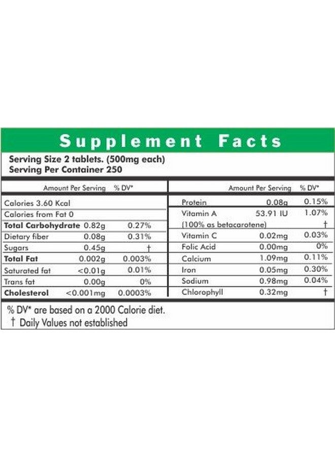 Way2Herbal Certified Organic Wheatgrass Tablets (500 Count Pack of 1) - Image 3