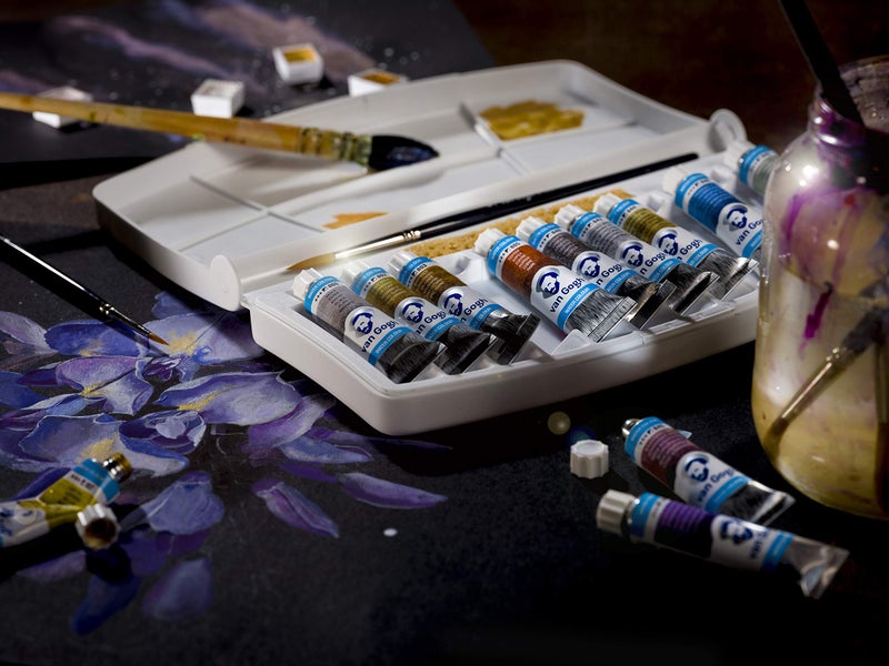 Van Gogh Watercolor Paint Set, Plastic Pocketbox, 12x10ml Specialty Metallic & Interference Colors Selection - Image 2