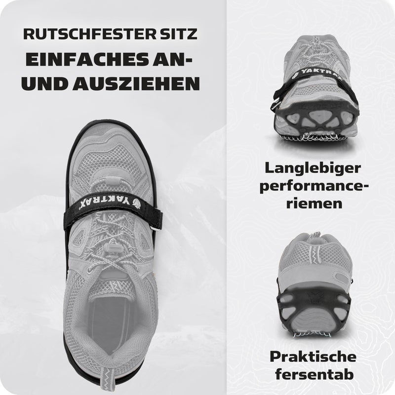Yaktrax أحذية يكتراكس برو لل traction للمشي، الجري، أو التنزه على الثلج والجليد (1 زوج)، كبير، أسود - Image 2