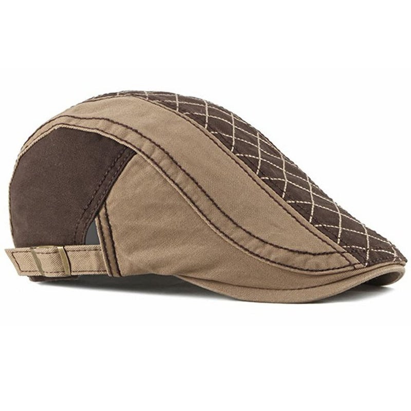 Qunson 2 Pack Men's Cotton Flat Cap Ivy Gatsby Newsboy Hat - Image 4