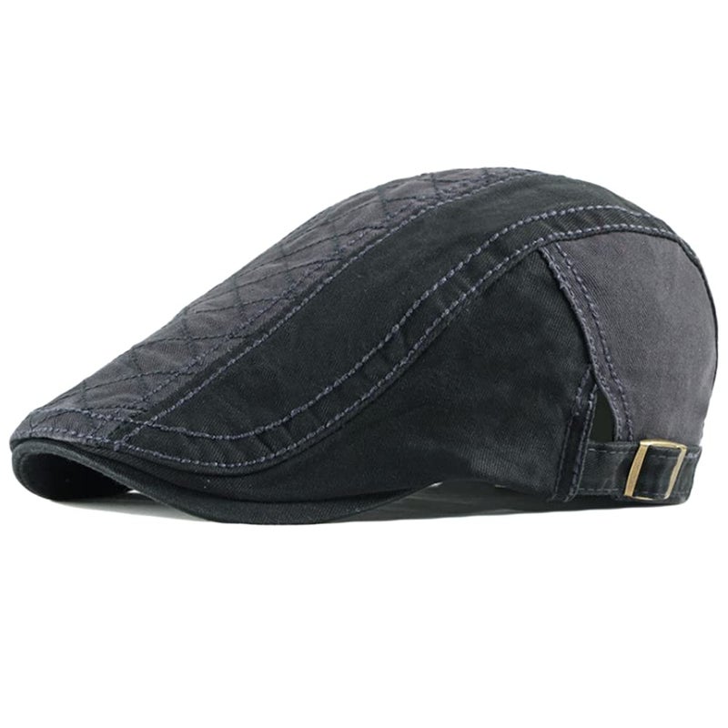 Qunson 2 Pack Men's Cotton Flat Cap Ivy Gatsby Newsboy Hat - Image 2