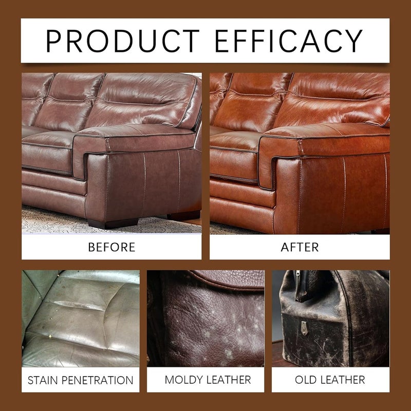Makbeaty Leather Cleaner,Leather Conditioner - Cleaner & Conditioner - Restore Polish & Protect All Smooth Finished Leathers,Prevent Cracking Or Fading Of Leather Couches, Car Seats, Shoes, Purses UV - Image 4