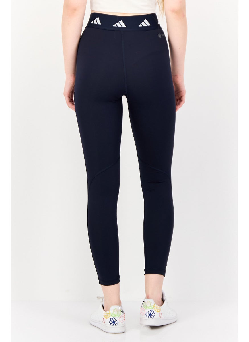 Adidas Women Tight Fit Hight Rise Training Leggings, Dark Navy  - Image 3