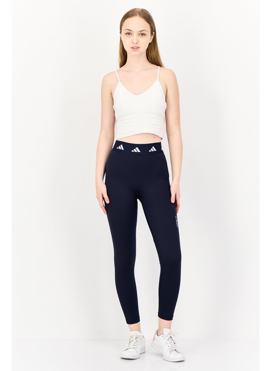 Adidas Women Tight Fit Hight Rise Training Leggings, Dark Navy  - Image 2