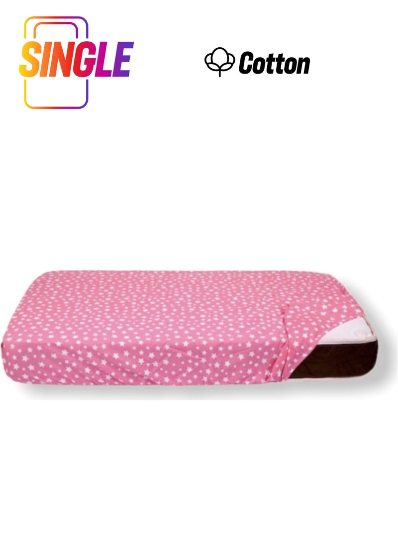Bebek Özel Baby Special Cotton Baby and Kids Elastic Sheet with Star Pattern 70 x 140 cm  - Image 1