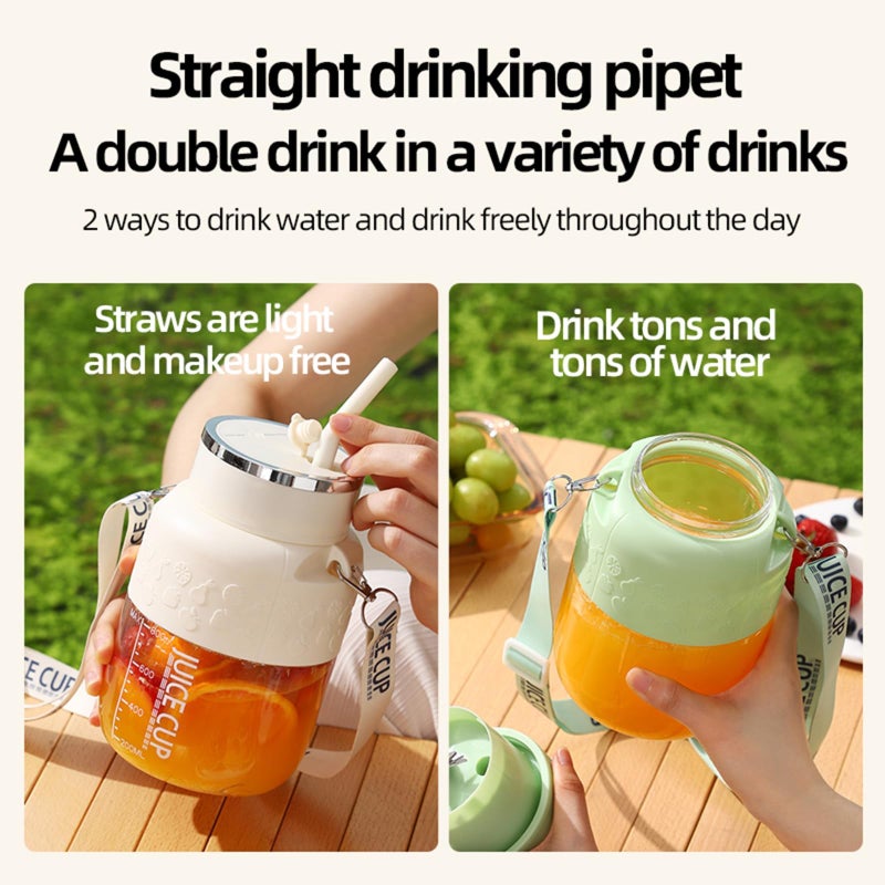 Orlenic Portable Juice Blender Bottle 800ML USB-C Rechargeable Smoothie Maker with Straw, 10-Blade Fruit Mixer Cup for Office, Home, Travel, Lightweight and Easy to Carry – White - Image 5