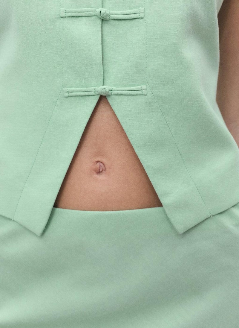 MANGO Linen-blend suit waistcoat - Image 4