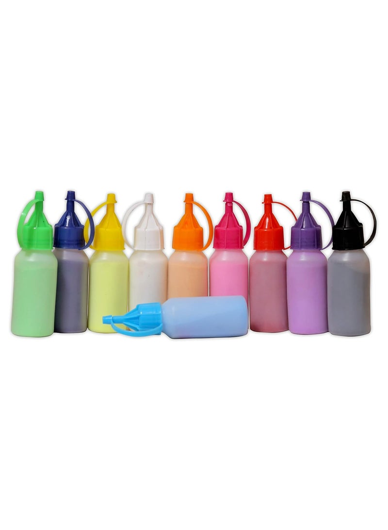 Generic Rangoli Colours Powder Bottles for Floor Decorations Pack of 10 - Image 2