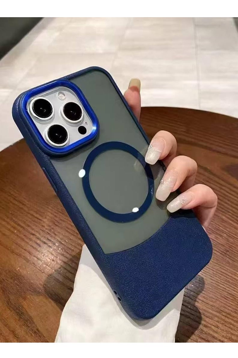 Case for iPhone 14 Pro max Case Magnetic Transparent Clear Phone Cases [Compatible with MagSafe] Thin Slim Fit Shockproof Bumper silicon Protective Cover for Women Men Girls (Blue) - Image 1