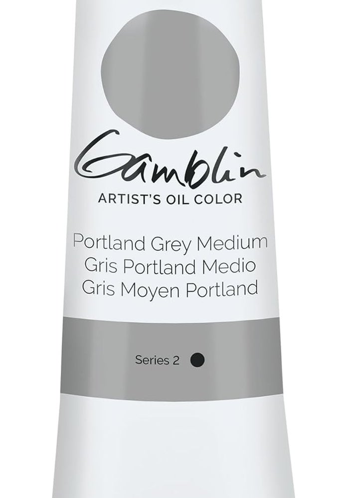 Gamblin Artist Oil Color - Portland Grey Medium, 37ml Tube