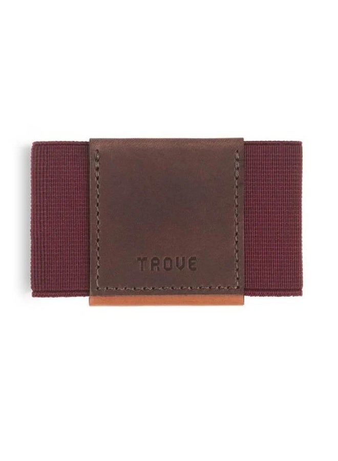 Trove Brown and Burgundy Card Wallet - Image 1