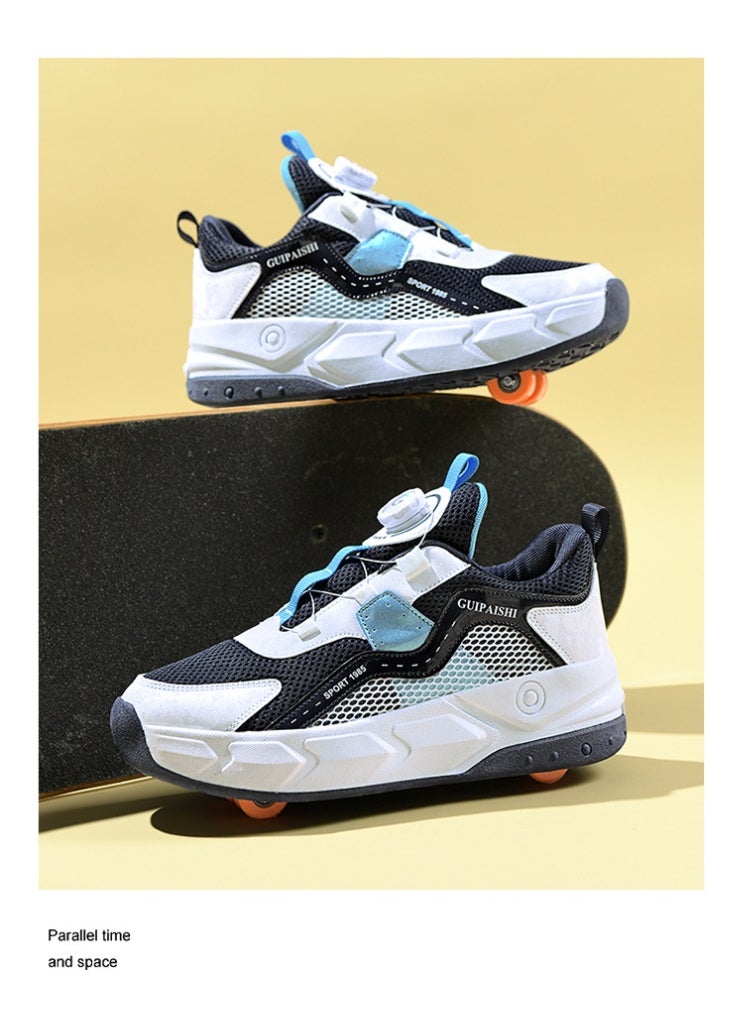 NIBEMINENT Kids Roller Skates Shoes 4 Wheels Roller Shoes Boys Girls Wheel Shoes Roller Sneakers Shoes for Beginner More Balanced  - Image 5
