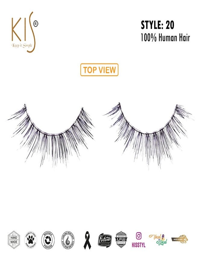 KIS Professional Eyelashes 100% Human Hair Blend Glamorous Handcrafted Versatile Hairpiece Snapon Natural Look And Feel Cruelty-Free New Tapered End Cruelty Lashes For Women - Image 4