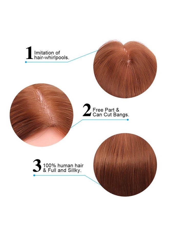 TopDirect Mannequin Head with 100% Human Hair, TopDirect 18" Dark Brown Real Hair Cosmetology Mannequin Head Hair Styling Hairdressing Practice Training Doll Head with Clamp Holder and Tools - Image 4