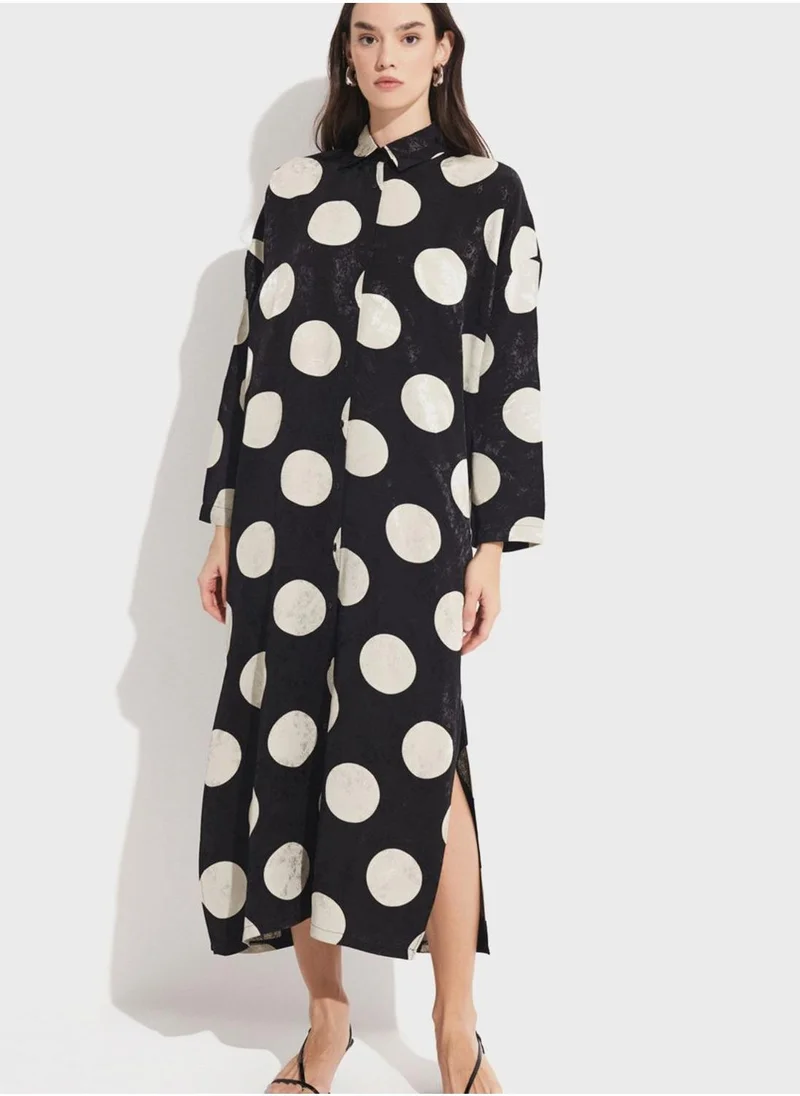 JUNE Printed Shirt Dress