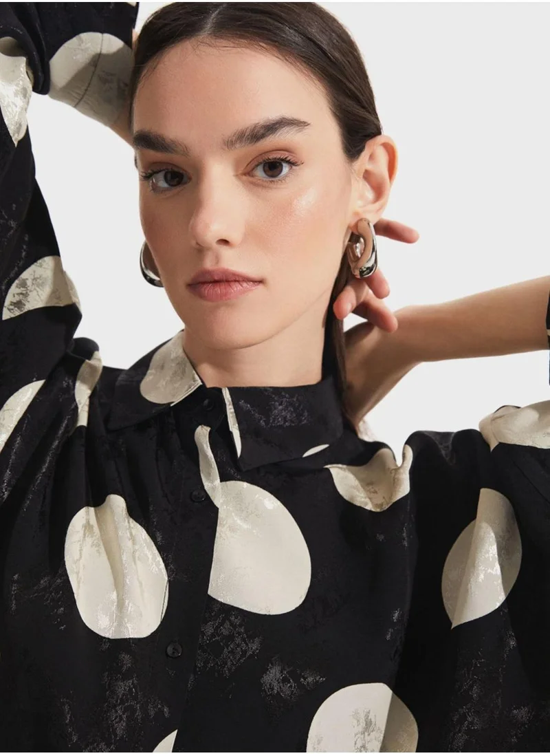 JUNE Printed Shirt Dress