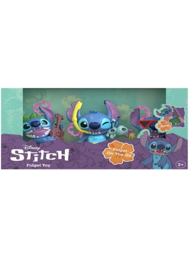 Eolo Disney Fidget Stitch Hula, Scuba, Ice Cream Action Figure 3-Piece Set