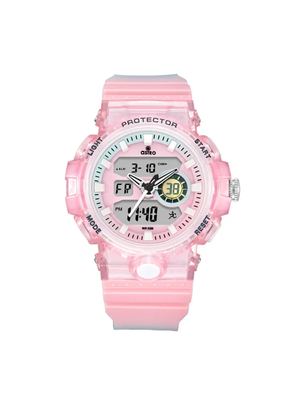 أسترو Astro A24802-PPPP Kids Analog-Digital Display Watch & Polyurethane Strap Pink