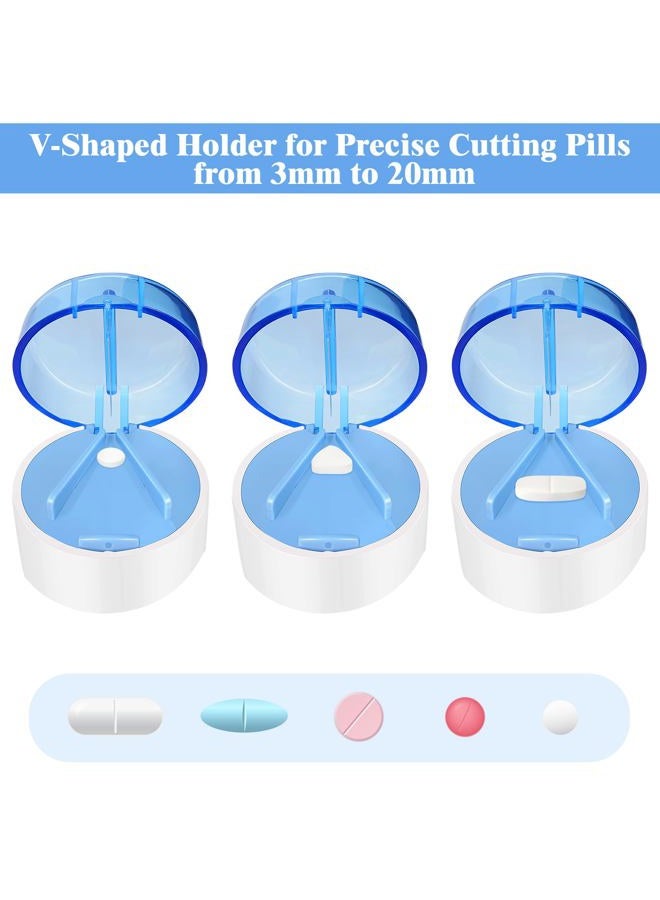 SUKKI 3-in-1 Pill Crusher Cutter with Storage Box, Pill Grinder with Brush Small Bags, PillCrusher Fine Powder with Stainless Steel Grinding Head for Elderly and Pets - Image 5