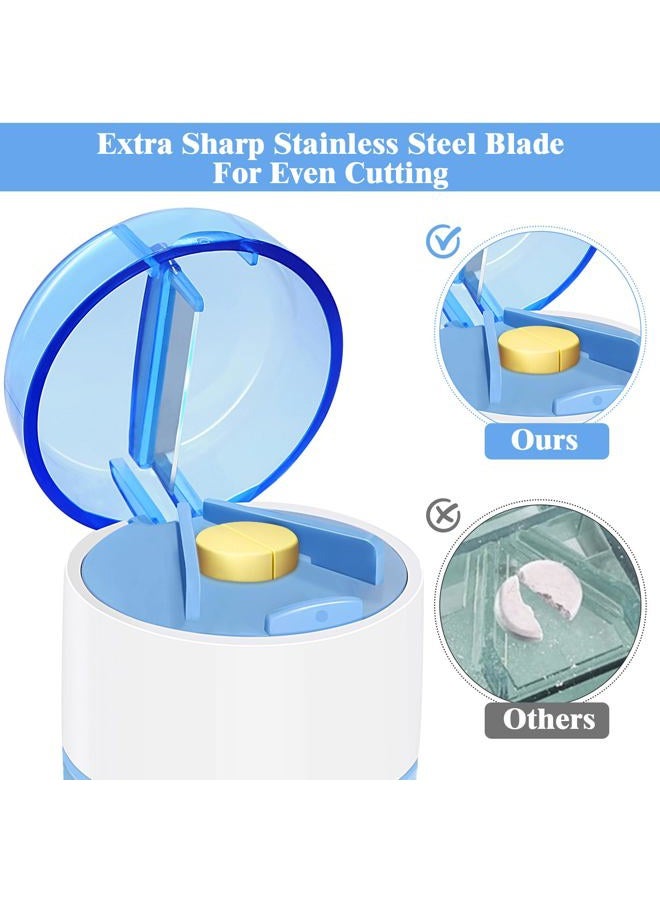 SUKKI 3-in-1 Pill Crusher Cutter with Storage Box, Pill Grinder with Brush Small Bags, PillCrusher Fine Powder with Stainless Steel Grinding Head for Elderly and Pets - Image 4