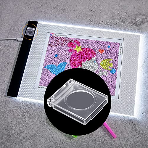 KIBBEH 4 Pcs Diamond Painting Accessories Light Pad Switch Cover,Power Button Cover Light Switch Cover Guard,Button Protection to Prevent Accidental Touch for Pc Home Appliance Touch Switch. - Image 2