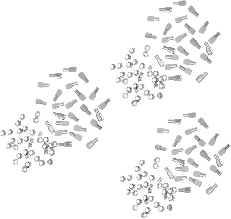 دعامات رفوف فضية 150 مجموعة دبابيس أثاث فولاذية على شكل ملعقة لا حاجة للأدوات - Image 1