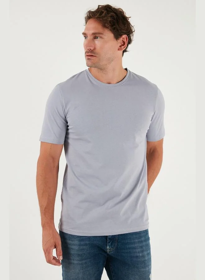 بوراتي تي شيرت رجالي بياقة دائرية بقصة عادية من قطن بوراتي