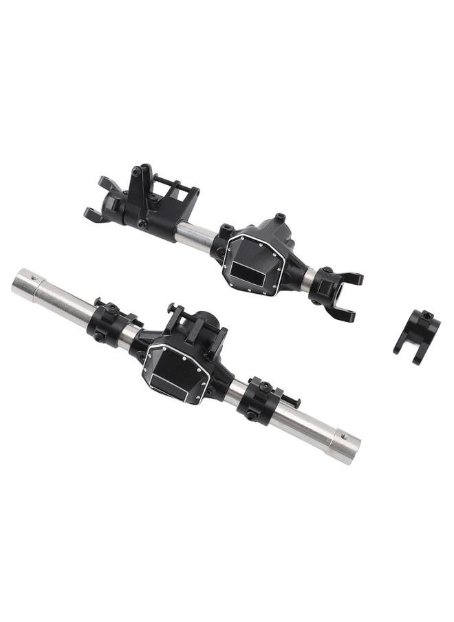 Thoraya RC Car Front Rear Axle Black Stainless Steel Aluminum Alloy Anodized RC Front Rear Axle Set for SCX10 PRO  - Image 4