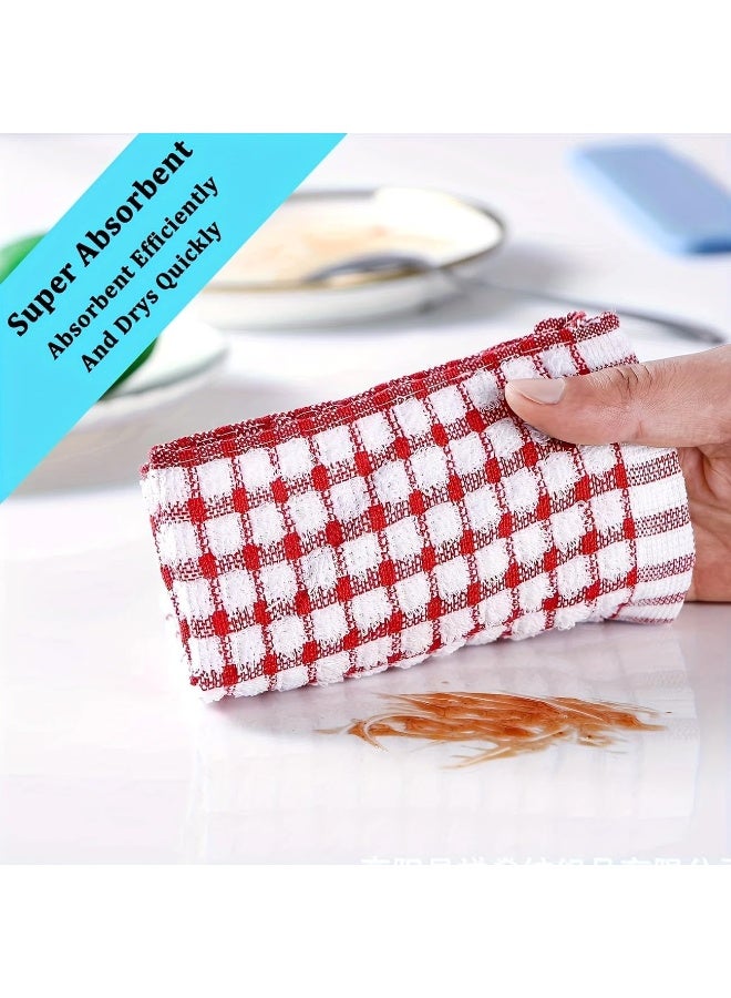م اكس م مناشف تنظيف أطباق المطبخ، 100% قطن، 40 x 25 سم، عبوة من 10، مناشف متعددة الأغراض قابلة لإعادة الاستخدام (عبوة من 10) - Image 3