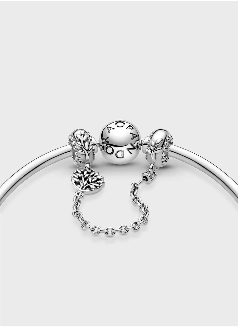 PANDORA Heart Family Tree Safety Chain Charm