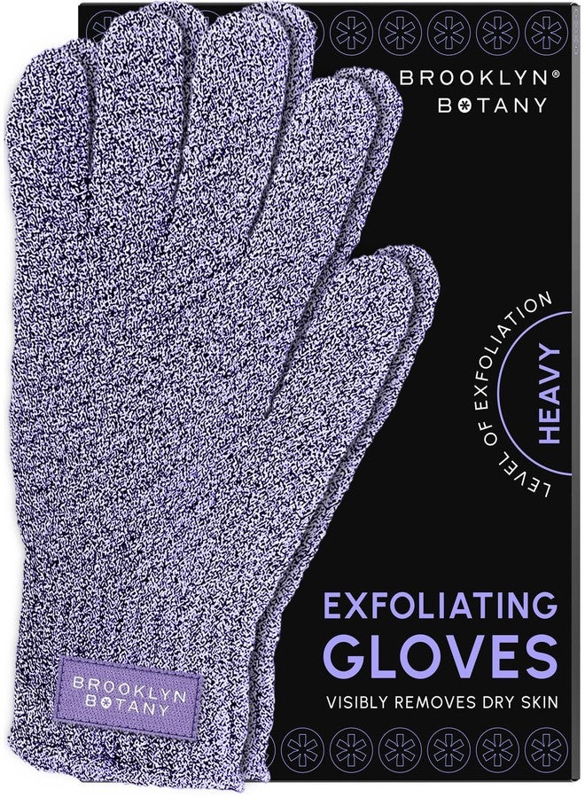 Brooklyn Botany Exfoliating Gloves for Bath and Shower - Heavy Duty Exfoliating Body Scrubber for Massage and Dead Skin Remover for Body - 1 Pair - Image 1