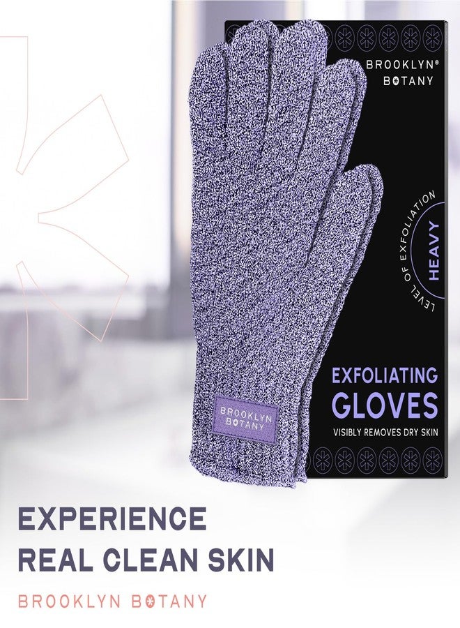 Brooklyn Botany Exfoliating Gloves for Bath and Shower - Heavy Duty Exfoliating Body Scrubber for Massage and Dead Skin Remover for Body - 1 Pair - Image 2